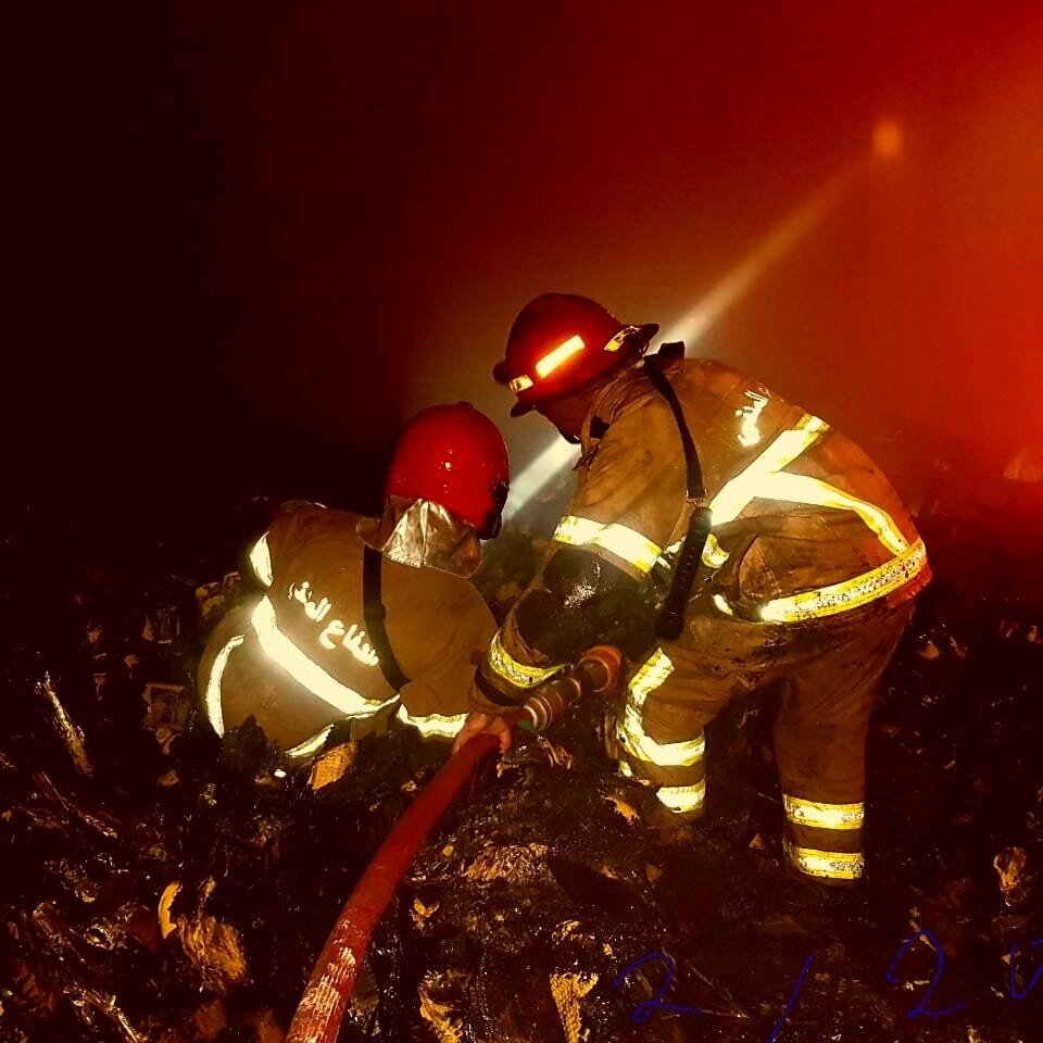 Firefighter during an emergency response
